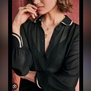 Sezane Meryl Shirt in Black